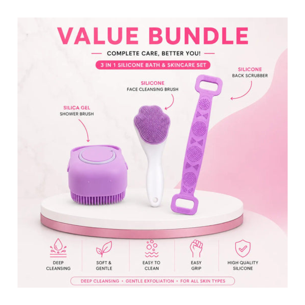Silicone Bath Brush Set