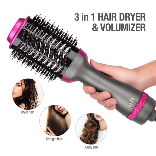 Before after 3 in 1 hot air brush results frizzy to smooth shiny hair Pakistan – BeautiVox