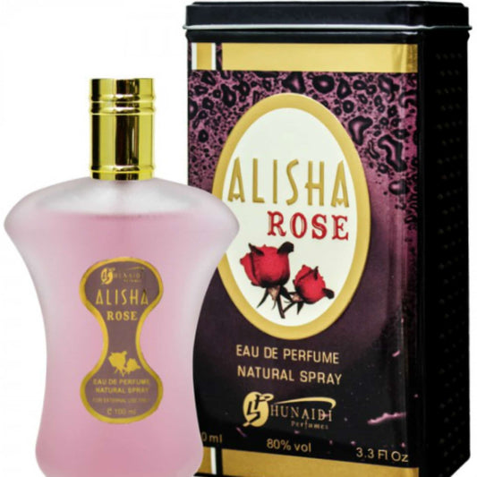 Alisha Rose perfume by Hunaidi – EDP bottle – BeautiVox Pakistan