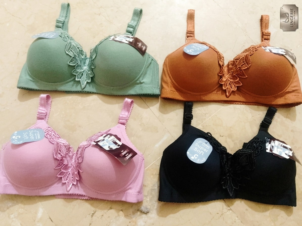 BeautiVox soft nylon bra original packaging padded non padded cotton bra – COD Pakistan