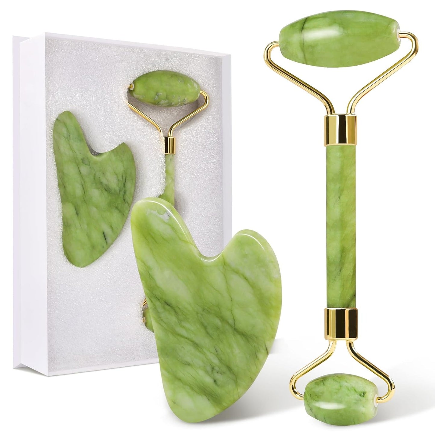 Best Jade Roller in Pakistan – Natural Stone Texture Close-Up – BeautiVox Pakistan