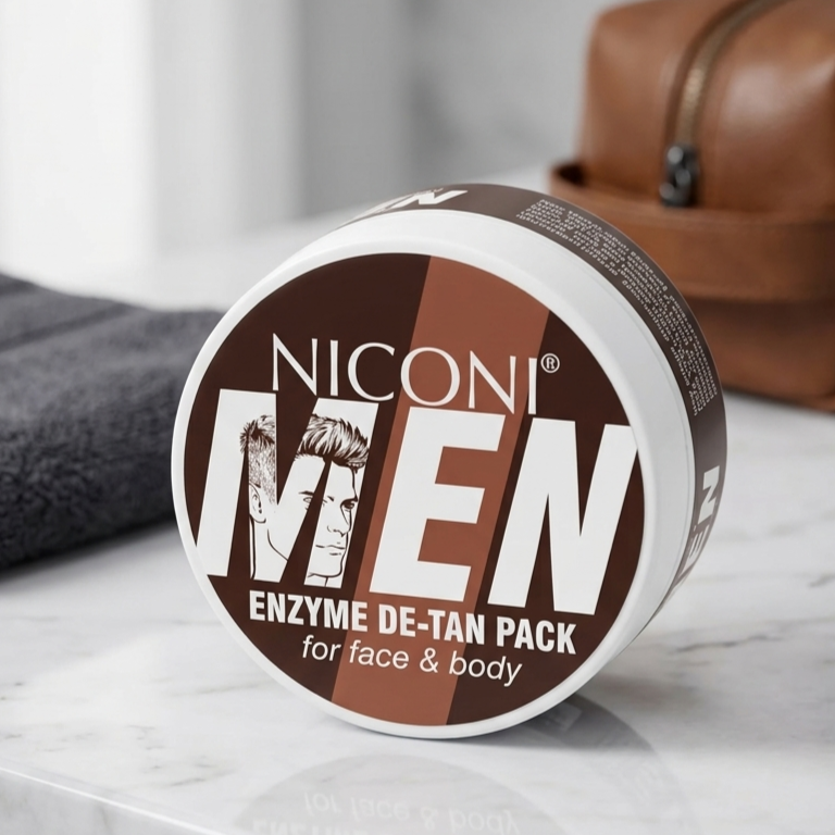 Best de-tan pack for men Pakistan enzyme formula close up texture detail – BeautiVox Pakistan