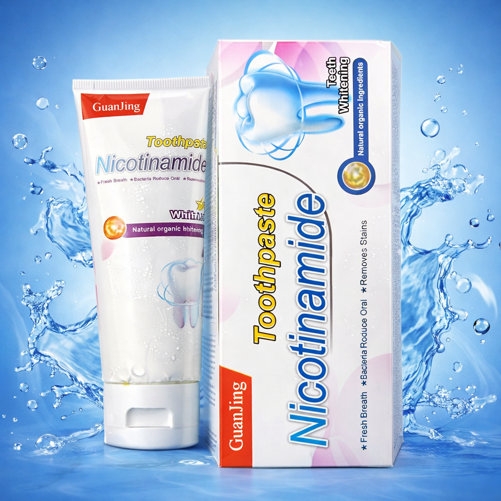 Nicotinamide teeth whitening toothpaste Pakistan – stain remover enamel strengthening – BeautiVox Pakistan