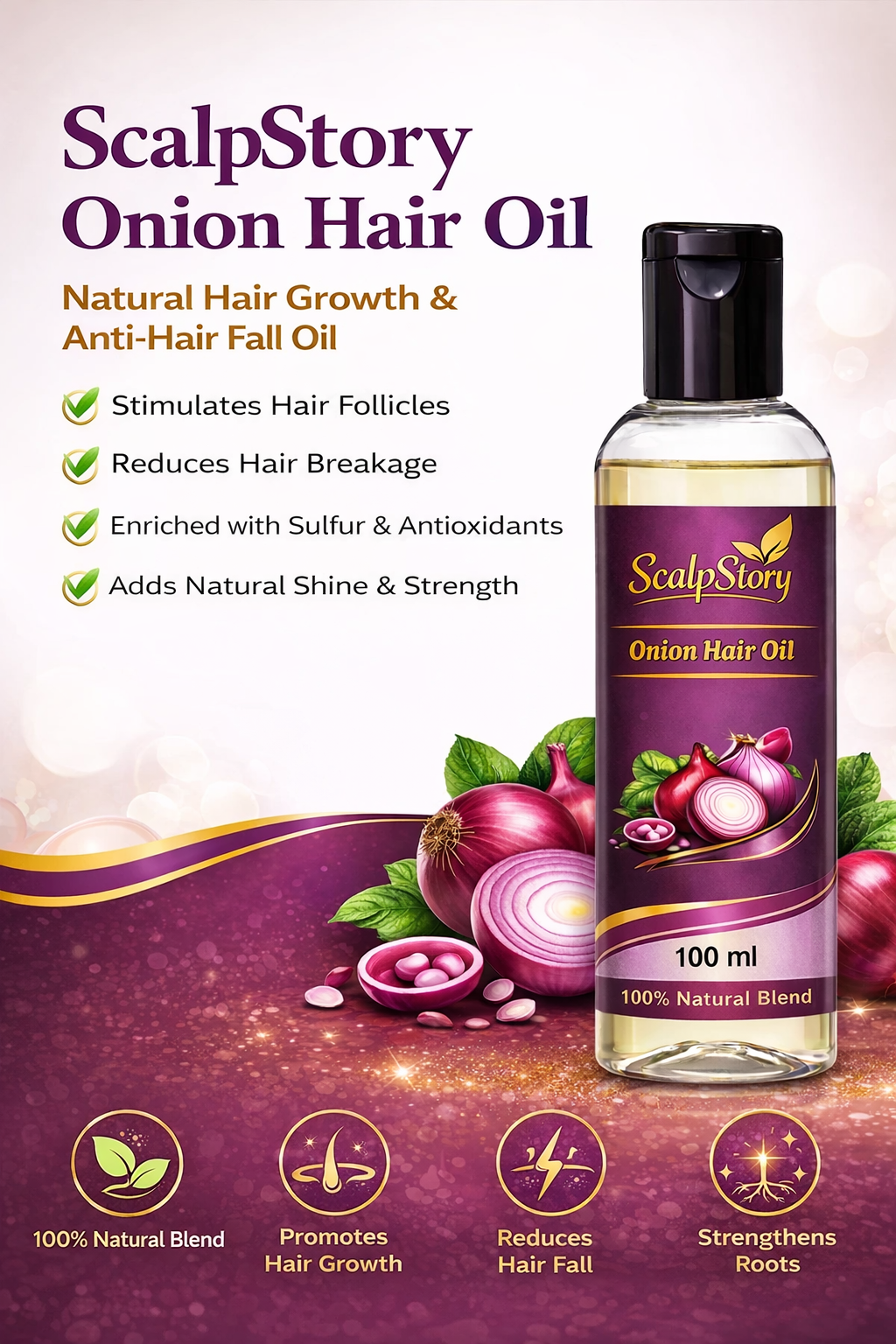Onion Hair Oil – Original Sealed Packaging – BeautiVox Pakistan
