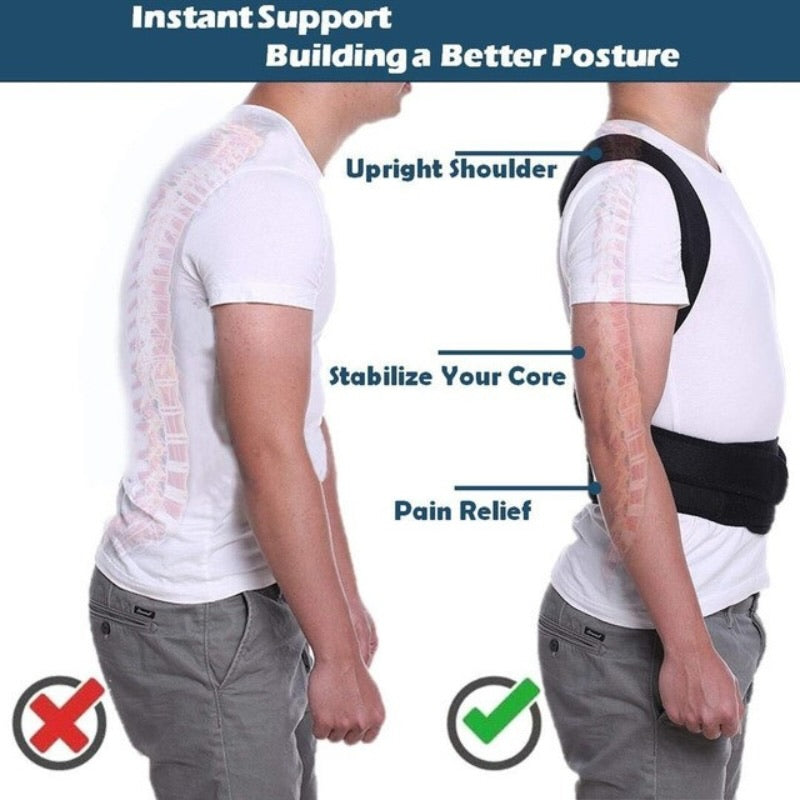 Posture Corrector Belt – Person Wearing Back Support Belt – BeautiVox Pakistan