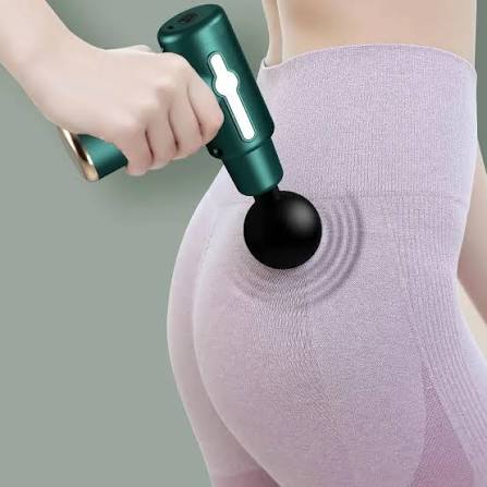 Electric Massager Gun Pakistan – Man Using Massage Gun on Leg Muscles – BeautiVox Pakistan